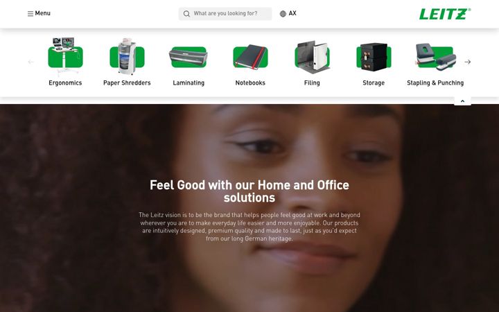 Screenshot of leitz.com