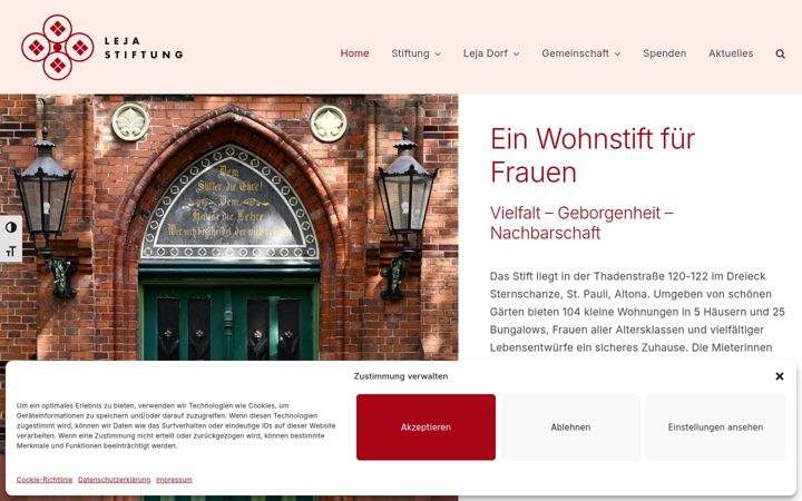 Screenshot of leja-stiftung.de