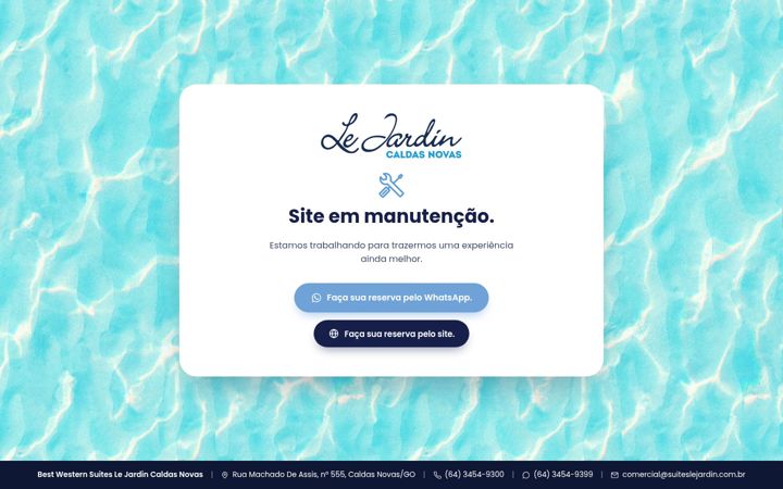Screenshot of lejardincaldasnovas.com.br