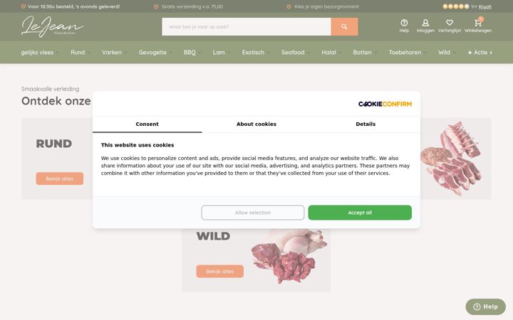 Screenshot of lejean.nl