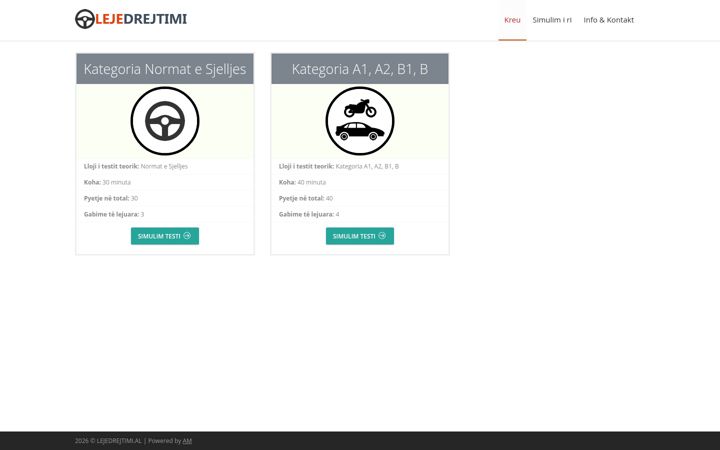 Screenshot of lejedrejtimi.al