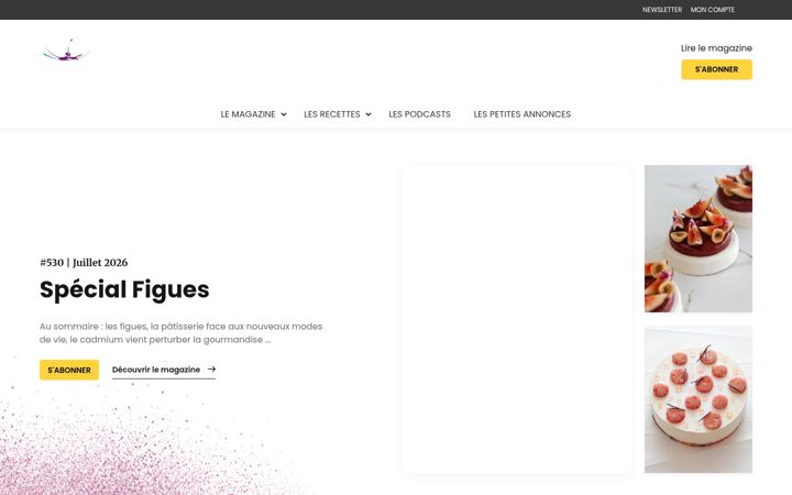 Screenshot of lejournaldespatissiers.com