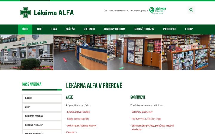 Screenshot of lekarna-alfa.cz