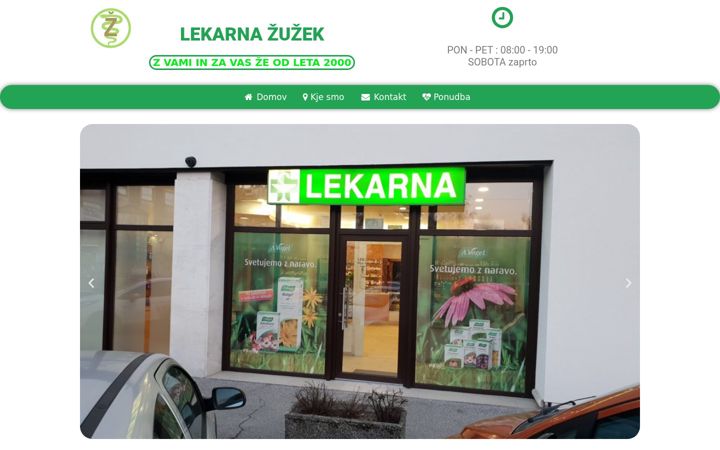 Zrzut ekranu lekarna-zuzek.si