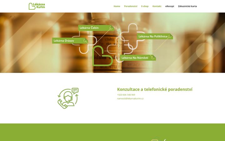 Screenshot of lekarnakurim.cz