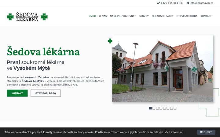 Screenshot of lekarnavm.cz