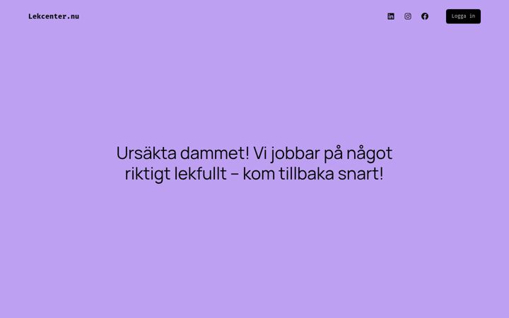 Skjermbilde av lekcenter.nu