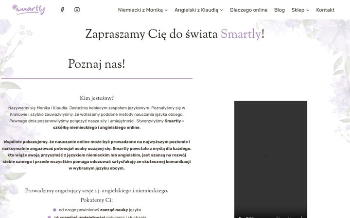 Screenshot of lekcjesmartly.pl