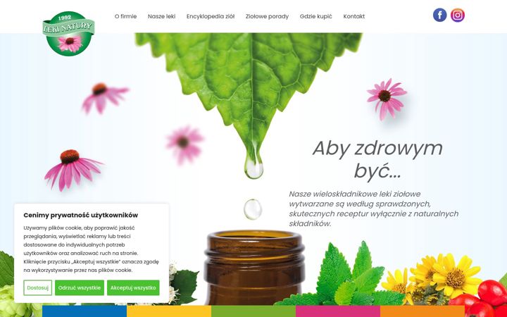 Screenshot of lekinatury.pl