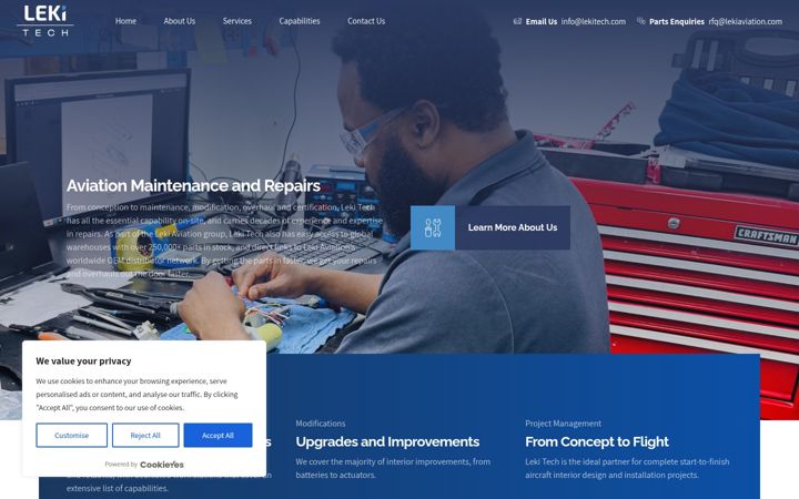 Screenshot of lekitech.com
