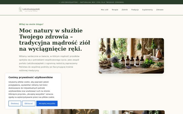 Screenshot of lekizbozejapteki.com.pl
