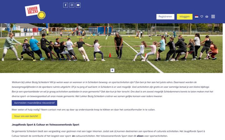 Captura de ecrã de lekkerbezigschiedam.nl