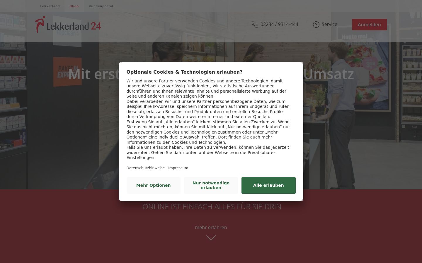 Skjermbilde av samtykkebanneret slik det vises før noen interaksjon