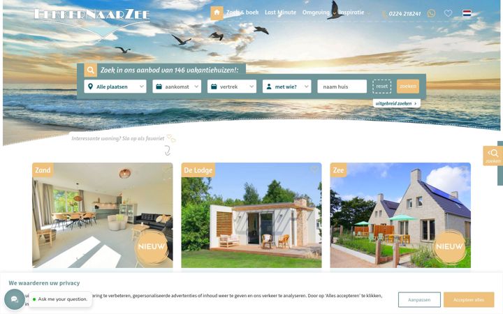 Screenshot of lekkernaarzee.com