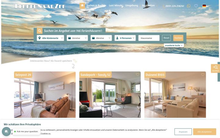 Screenshot of lekkernaarzee.de