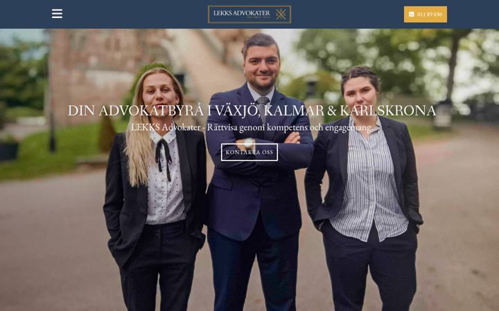Screenshot of lekksadvokater.se