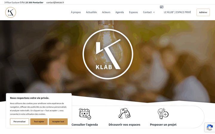Screenshot of leklab.fr