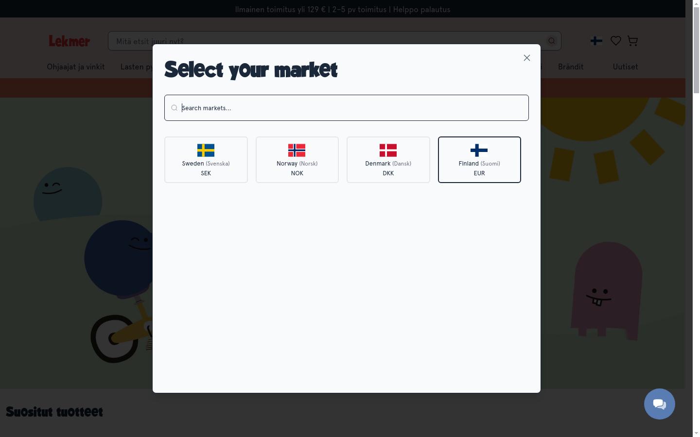 Screenshot of lekmer.fi