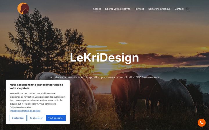 Screenshot of lekridesign.com
