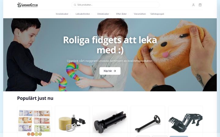 Screenshot of leksakscity.se