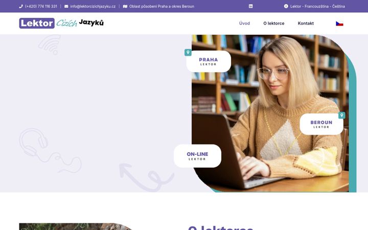 Screenshot of lektorcizichjazyku.cz