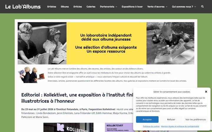 Screenshot of lelabalbums.com