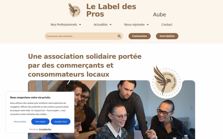 Screenshot of lelabeldespros.fr