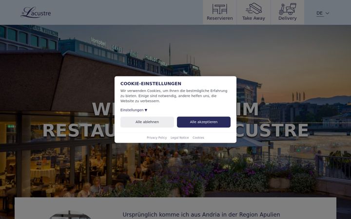Screenshot van lelacustregeneve.ch