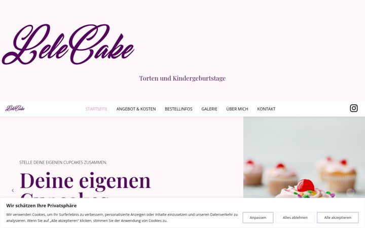 Screenshot of lelecake.ch