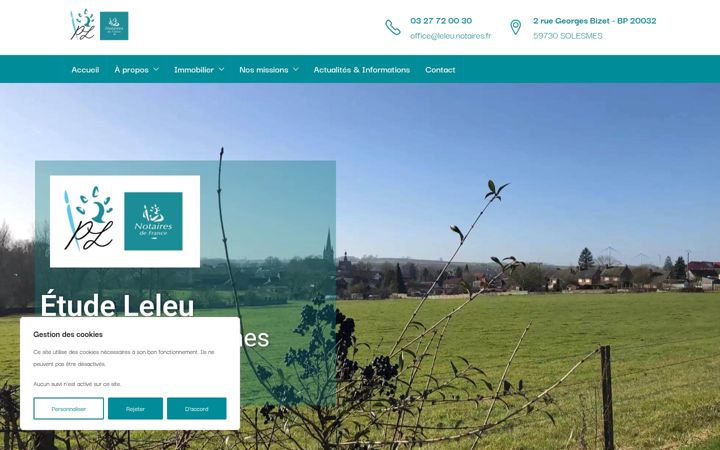 Screenshot of leleu-solesmes.notaires.fr