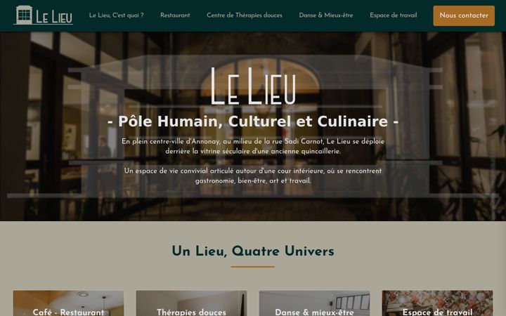 Screenshot of lelieu.fr