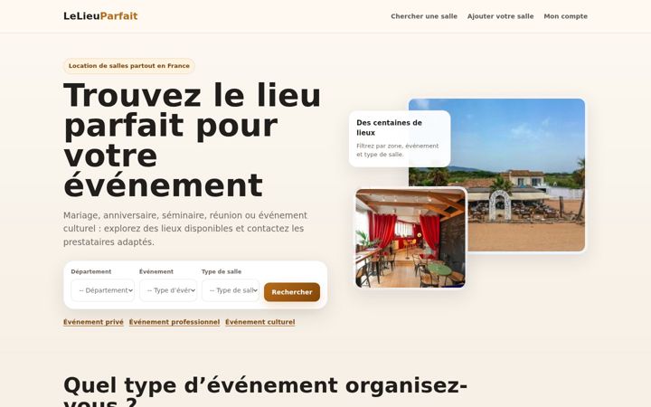 Screenshot of lelieuparfait.com