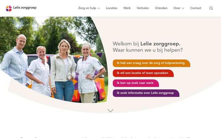 Screenshot of leliezorggroep.nl