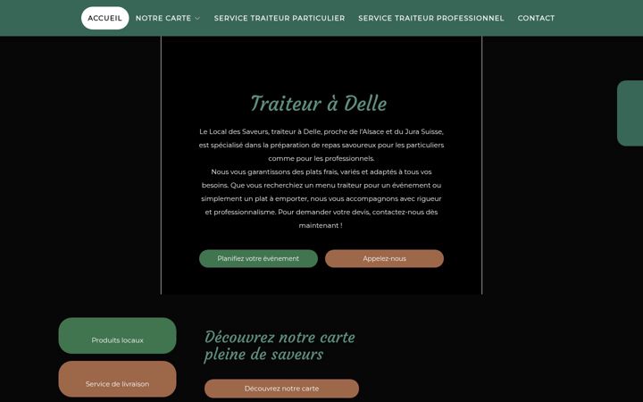 Screenshot of lelocaldessaveurs.fr