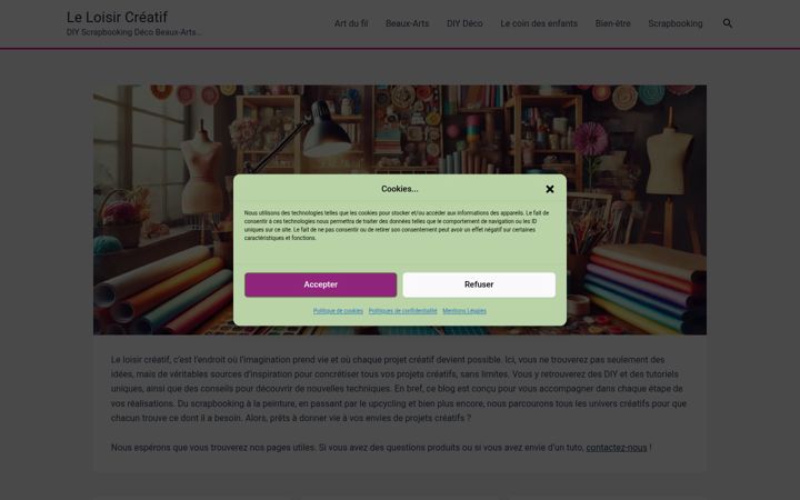 Screenshot of leloisircreatif.com
