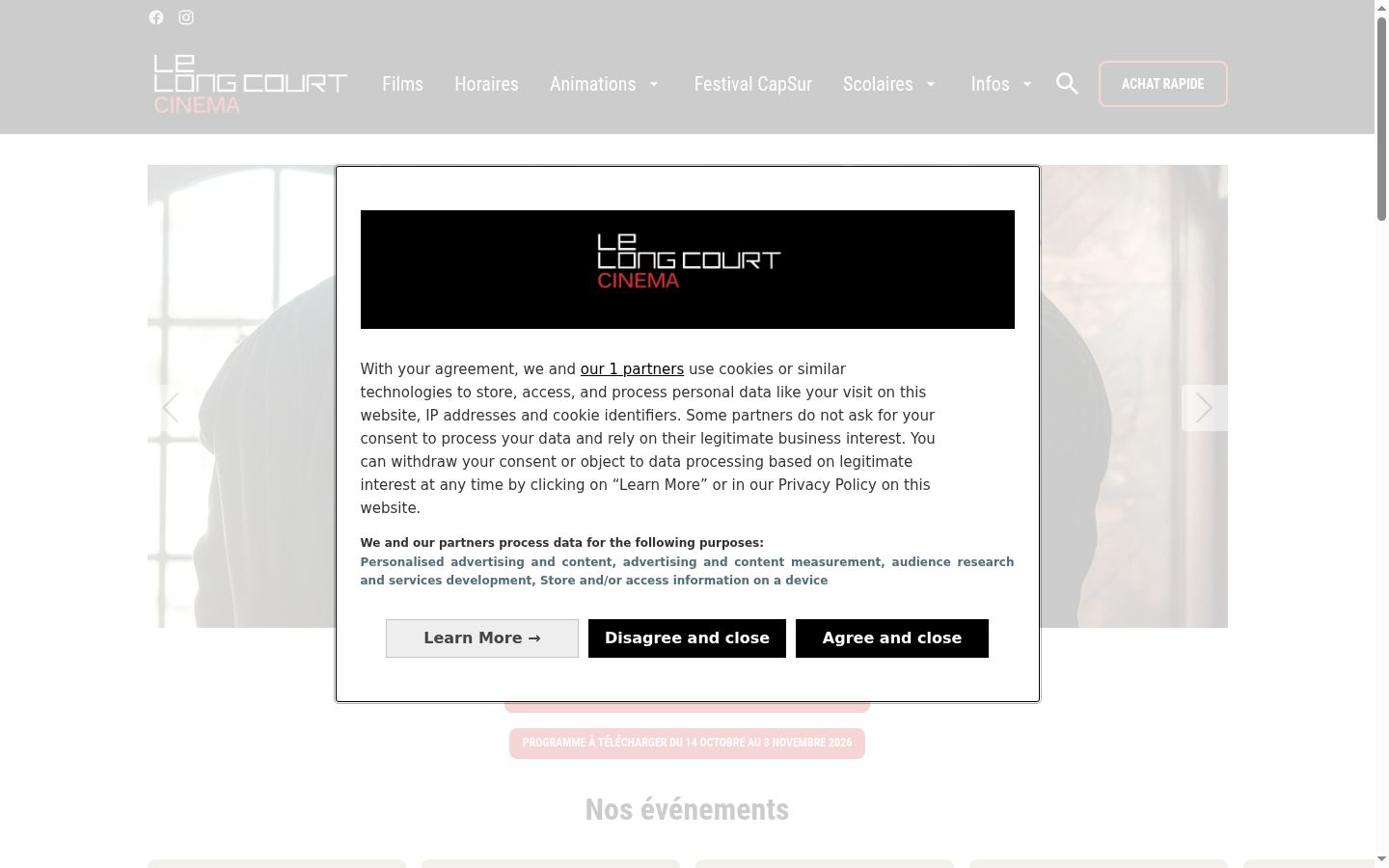 Screenshot tal-banner tal-kunsens muri qabel kwalunkwe interazzjoni