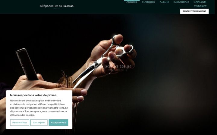 Screenshot of lelookparlacoupe.com