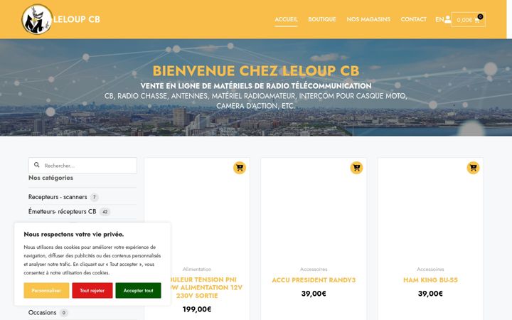 Screenshot of leloupcb.com