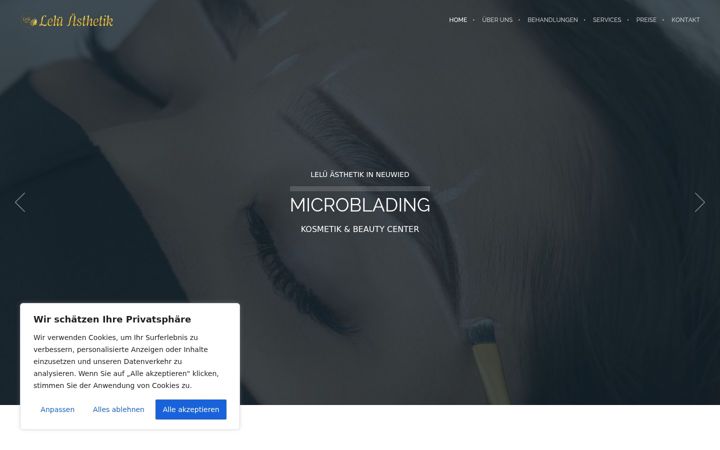 Screenshot of lelue-aesthetik.de