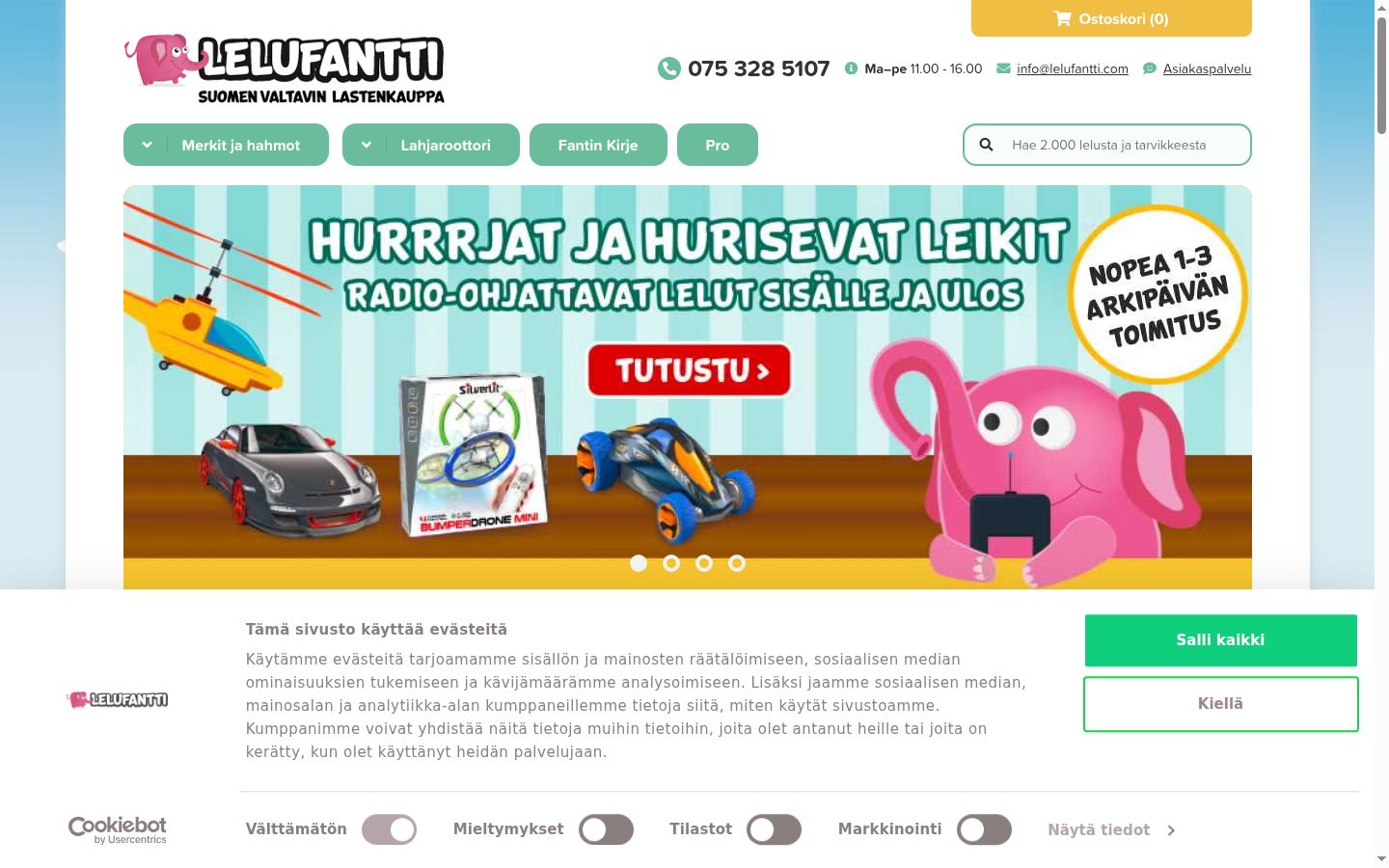 Screenshot tal-banner tal-kunsens muri qabel kwalunkwe interazzjoni