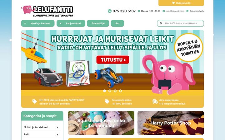 Screenshot of lelufantti.com