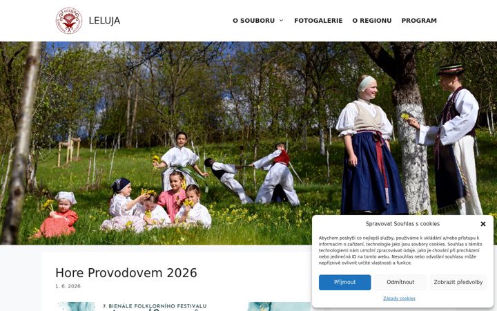Screenshot of leluja.cz