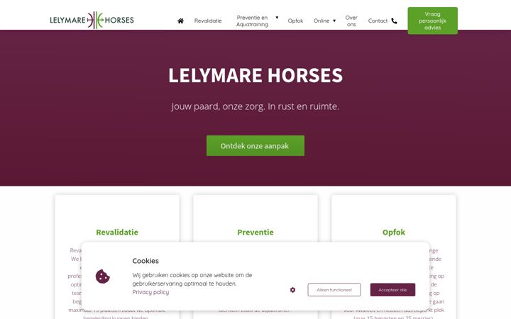 Screenshot of lelymarehorses.com