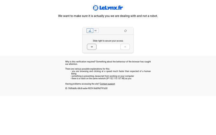 Screenshot of lelynx.fr