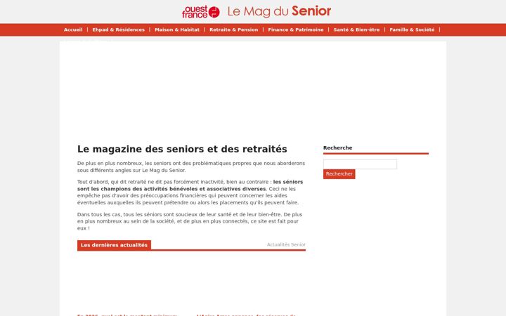 Screenshot of lemagdusenior.ouest-france.fr