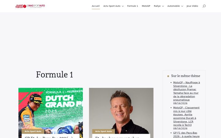 Screenshot of lemagsportauto.ouest-france.fr