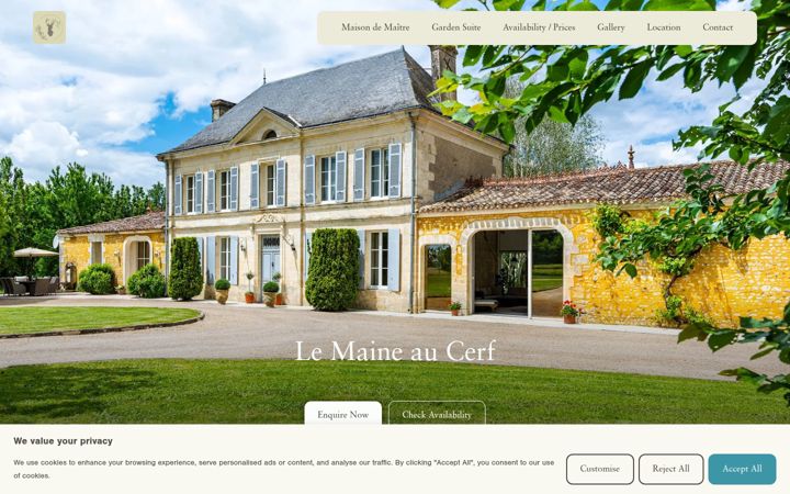 Screenshot of lemaineaucerf.com
