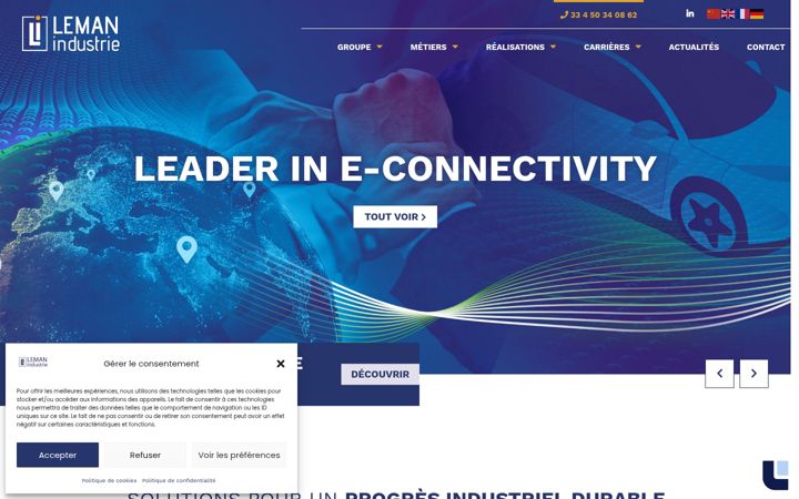 Screenshot of leman-industrie.com