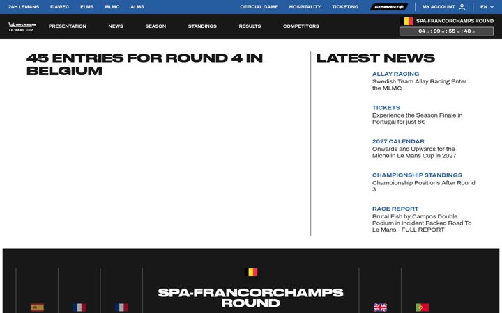 Screenshot of lemanscup.com