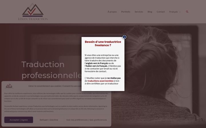 Screenshot of lemantraduction.com
